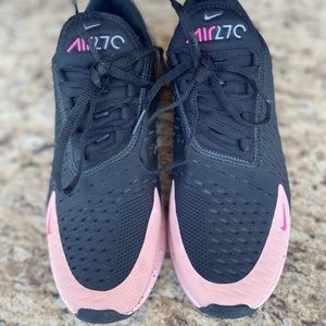 Nike pink black shoes size 8